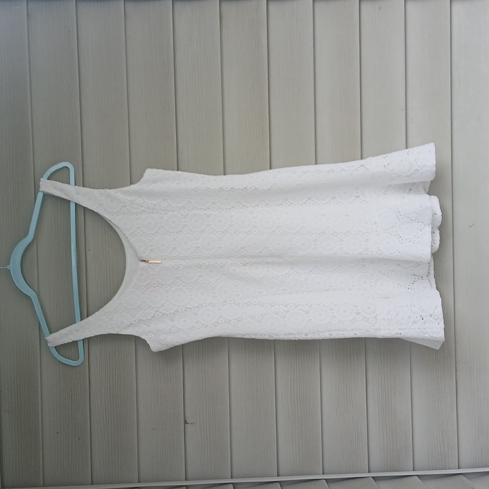 $198 Lilly Pulitzer White Sevilla Lace Sleeveless Dress - Picture 7 of 8
